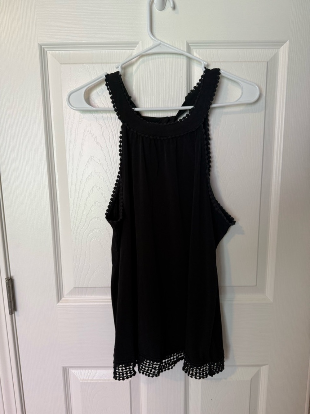 Maurice’s Black Tank Top. Tie back.